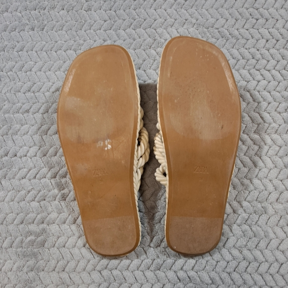 Zara Cream Rope Knot Women's Slides - Picture 3 of 4